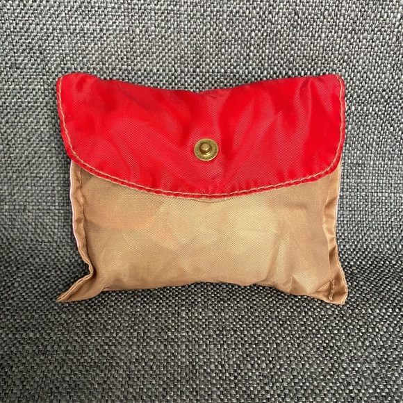 GAP (RED) Packable Striped Tote Folds Into Pocket - Picture 12 of 12